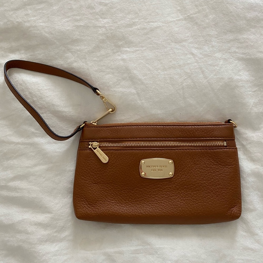 Michael Kors Cognac Wrislet with Gold Hardware